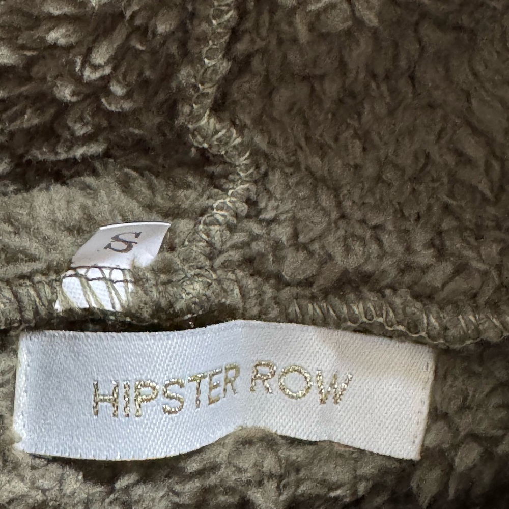 Hipster Row Size Small Solid Olive Army Green Ted… - image 3